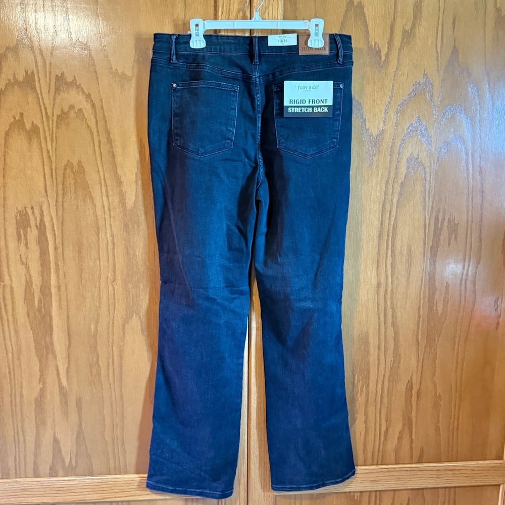 Women's Black Distressed Jeans, 90s Straight Leg - Picture 3 of 11